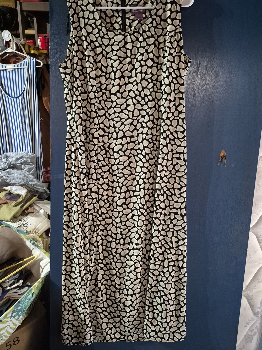 Preview International Black and Cream Asymmetrical Women’s Dress